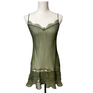 Sexy Sheer green spaghetti strap nightie